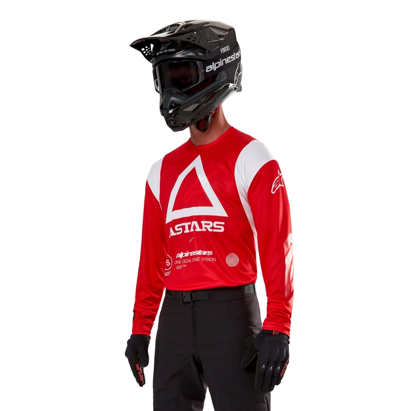 Motocross-Trikot Alpinestars Techdura fluo rot