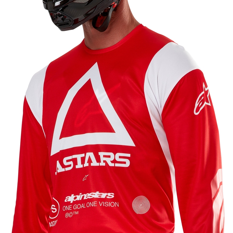 Motocross-Trikot Alpinestars Techdura fluo rot
