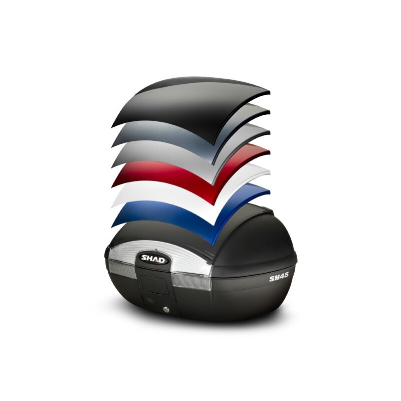 Top case with color cover SHAD SH45 weiß