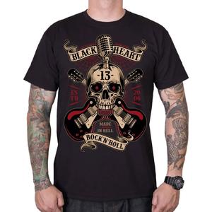 Black Heart Rock N Roll schwarzes T-Shirt