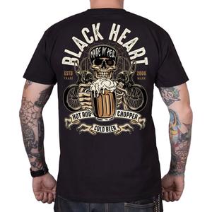 Black Heart Beer Biker T-Shirt schwarz