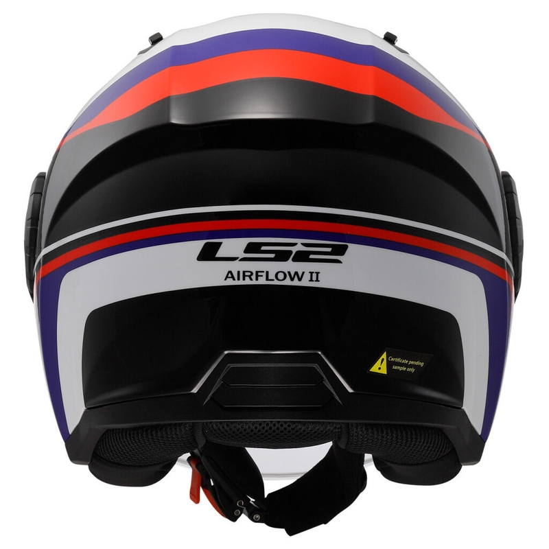 Offener Motorradhelm LS2 OF616 Airflow II Rush weiß-blau-rot