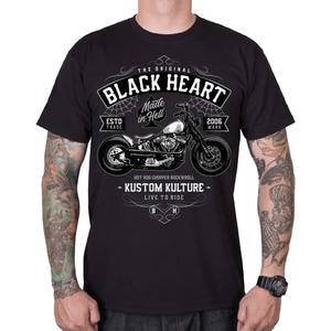 T-Shirt Black Heart Moto Kult schwarz
