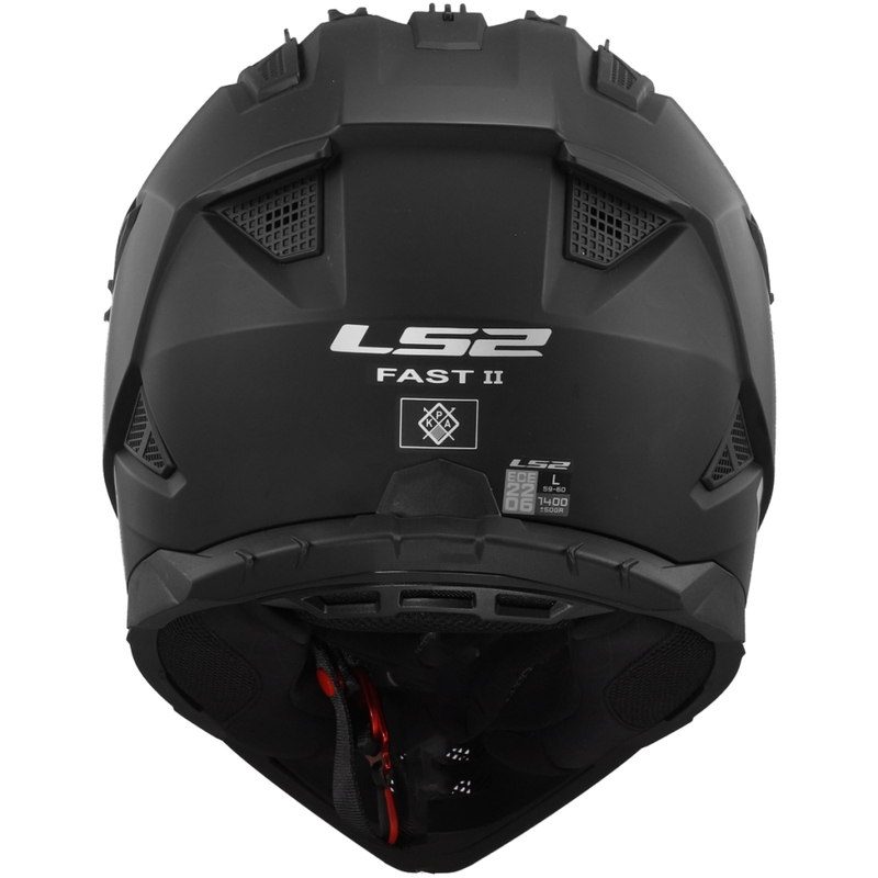 Motocross-Helm LS2 MX708 Fast II Solid mattschwarz