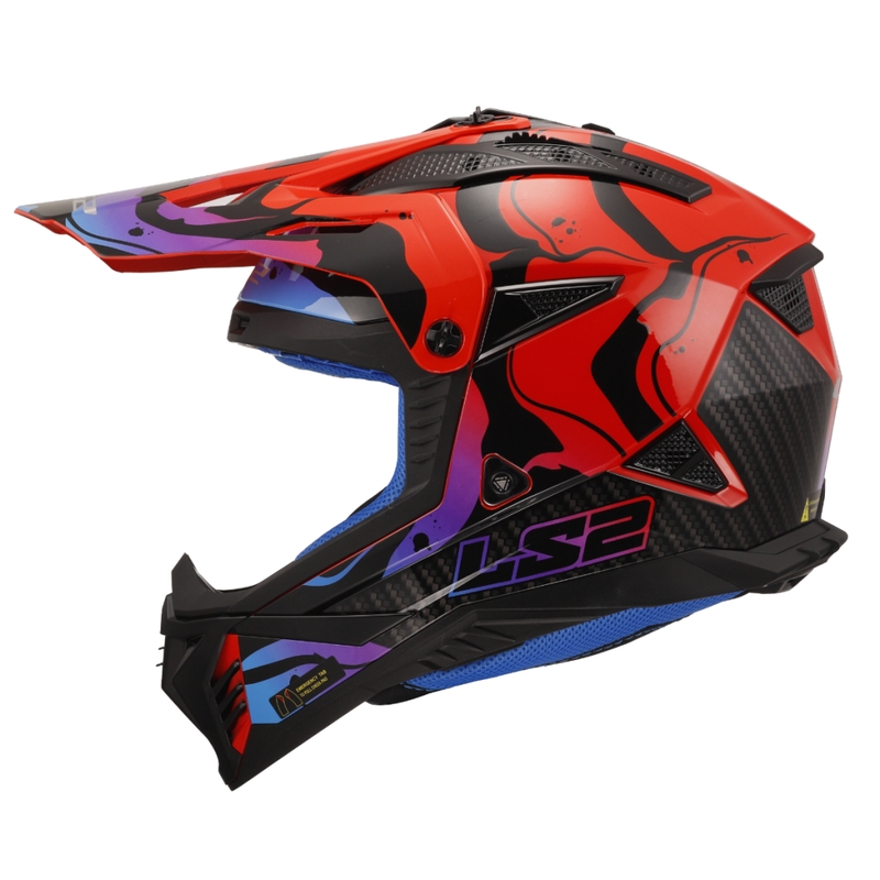 Motocross-Helm LS2 MX708 Fast II Wash rot