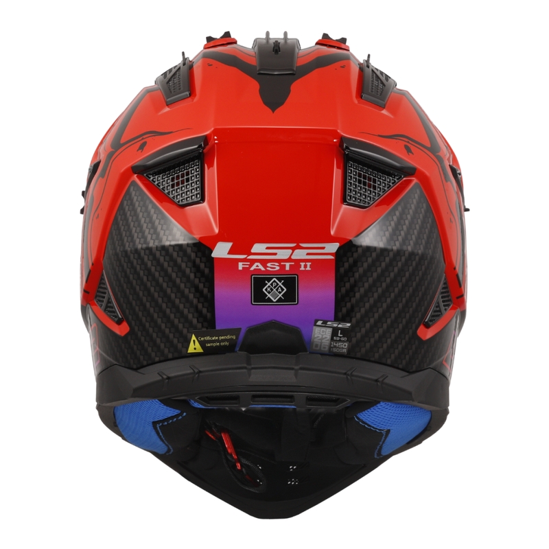 Motocross-Helm LS2 MX708 Fast II Wash rot