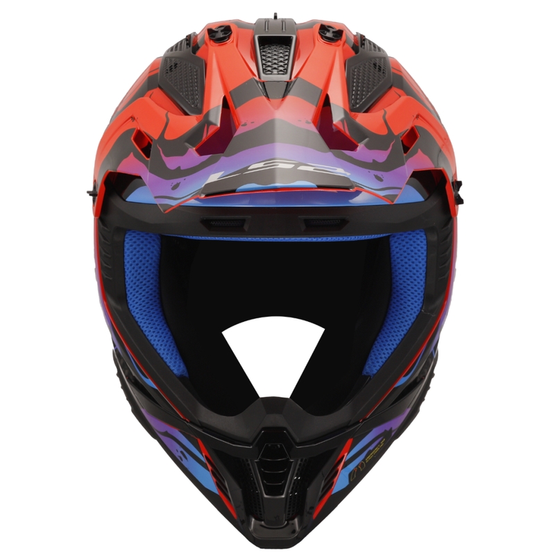 Motocross-Helm LS2 MX708 Fast II Wash rot