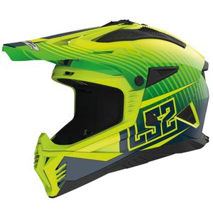 Motocross-Helm LS2 MX708 Fast II Duck grün-gelb
