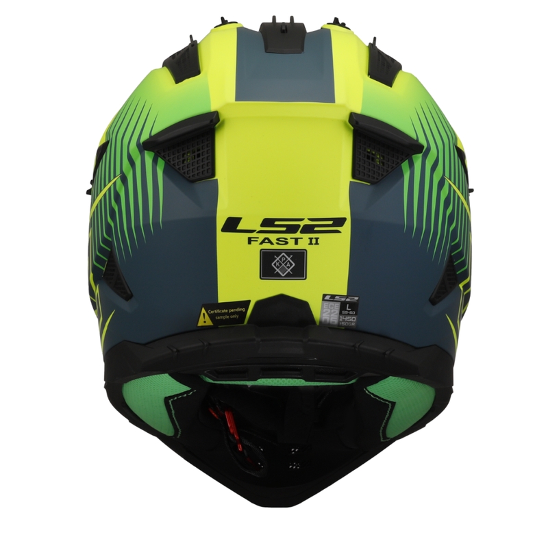 Motocross-Helm LS2 MX708 Fast II Duck grün-gelb