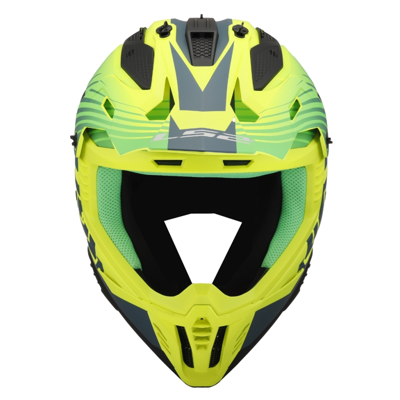 Motocross-Helm LS2 MX708 Fast II Duck grün-gelb