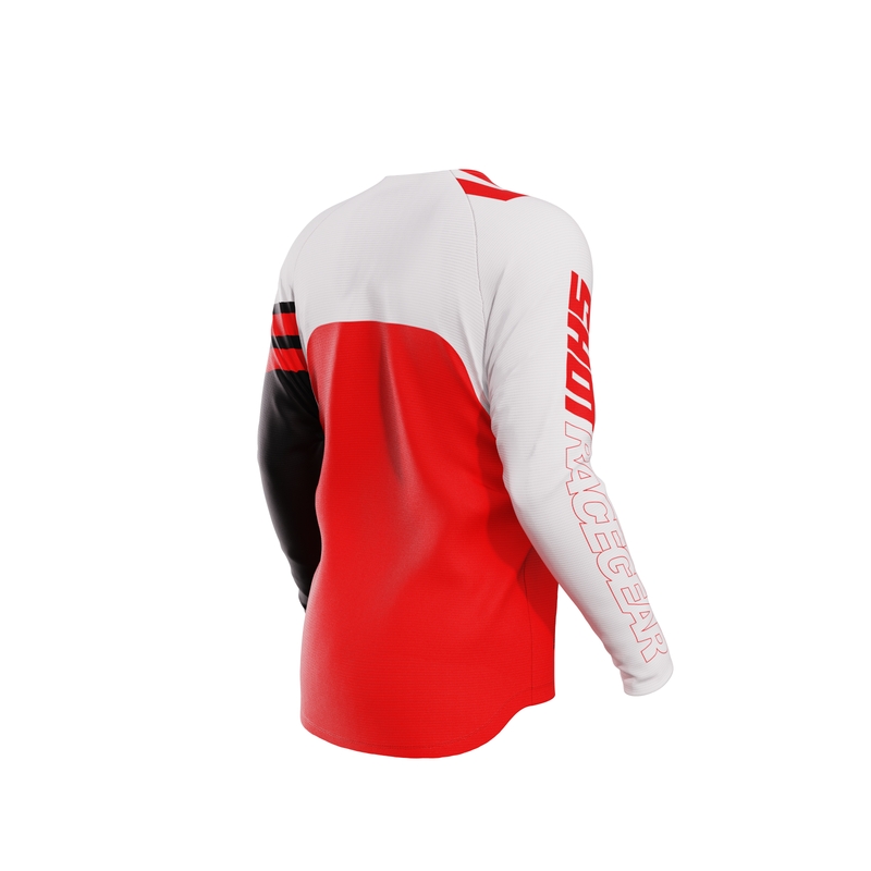Kinder-Motocross-Trikot Shot Rush rot Ausverkauf