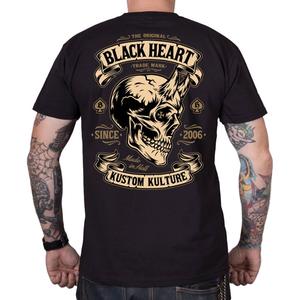 T-Shirt Black Heart Devil Skull schwarz
