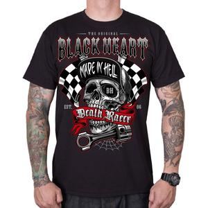Schwarzes T-Shirt „Black Heart Death Racer“.