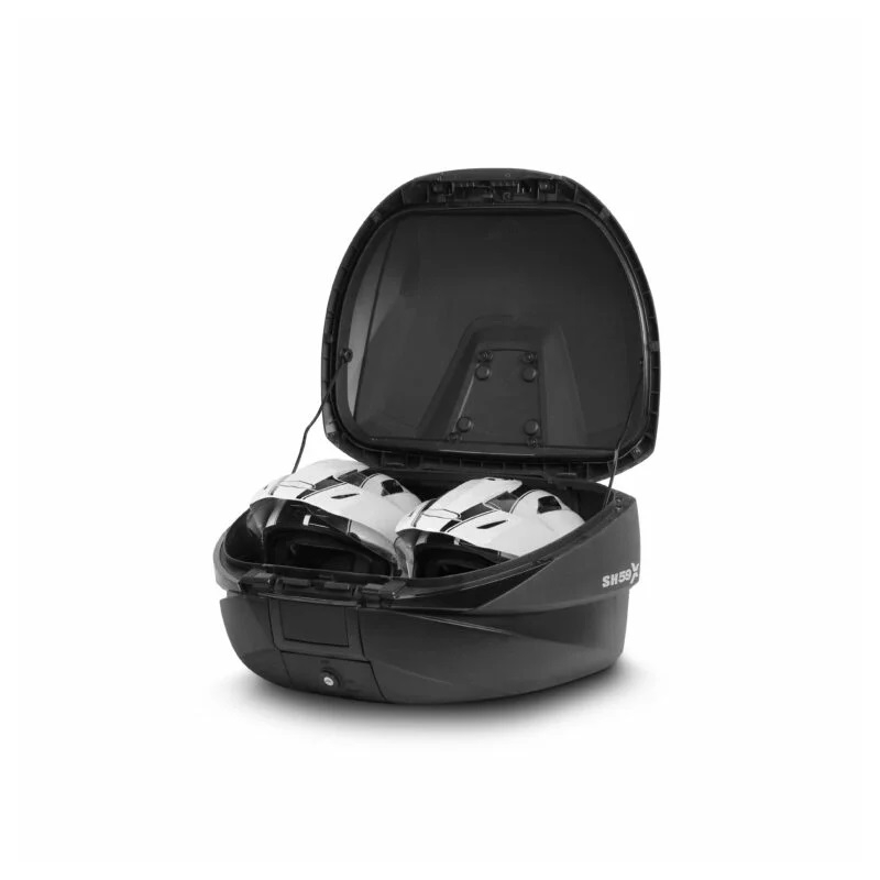 Top case SHAD SH59X schwarz mit Aluminiumdeckel (expandable concept) with PREMIUM SMART lock
