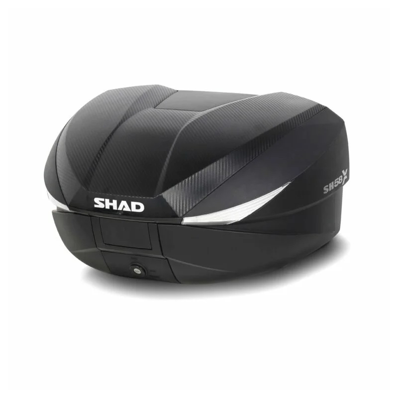 Top case SHAD SH58X Carbon (expandable concept) with PREMIUM lock and backrest