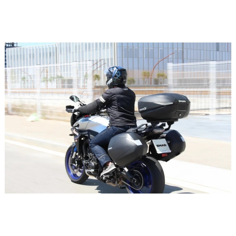 Top case SHAD SH58X Carbon (expandable concept) with PREMIUM lock and backrest