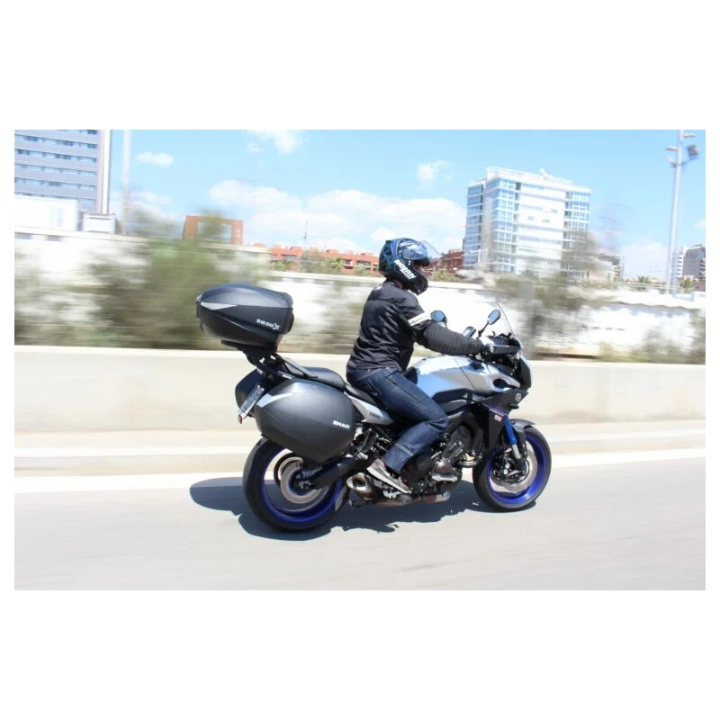 Top case SHAD SH58X Carbon (expandable concept) with PREMIUM lock and backrest