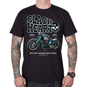 Black Heart Blue Bobber Schwarzes T-Shirt