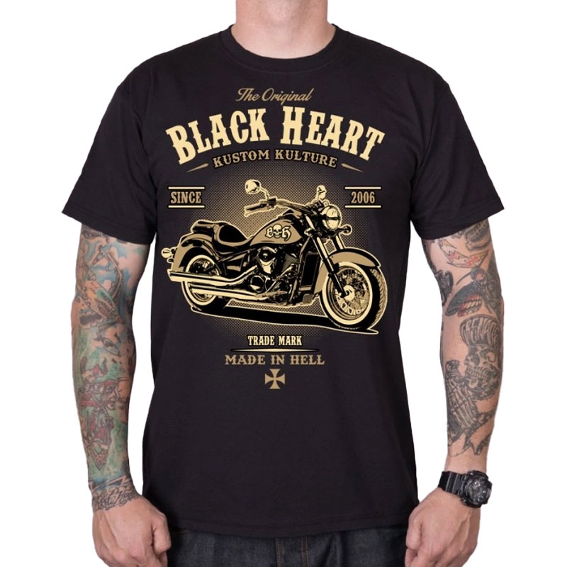 T-Shirt Black Heart Harley schwarz