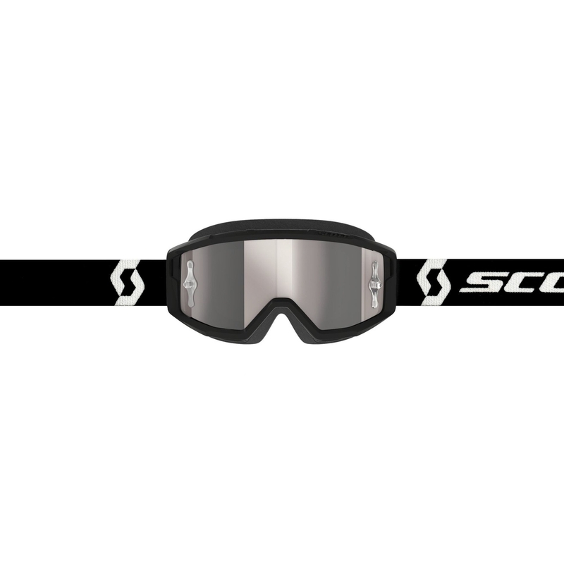 Motocrossbrille SCOTT - USA Primal CH schwarz-weiß (silbernes Plexiglas)