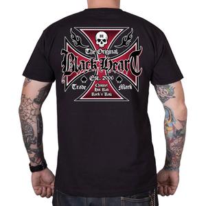 T-Shirt Black Heart Cross schwarz