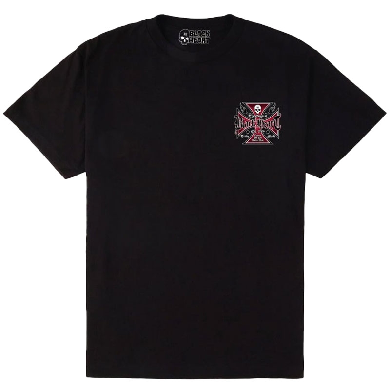 T-Shirt Black Heart Cross schwarz