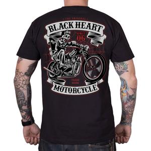 T-Shirt Black Heart Skeleton Chopper schwarz