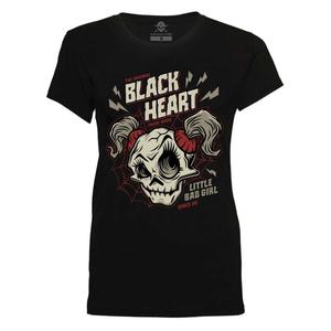 Damen T-Shirt Black Heart Ghost Face schwarz