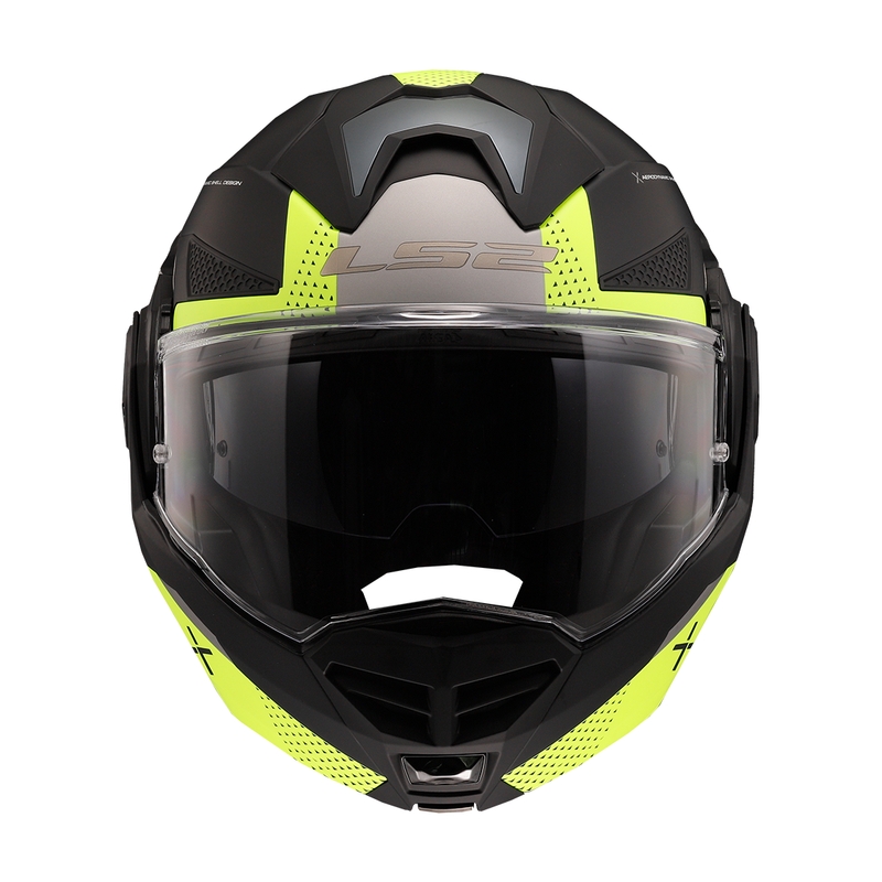 Klapphelm Motorrad LS2 FF901 Advant X Oblivion schwarz-fluo gelb