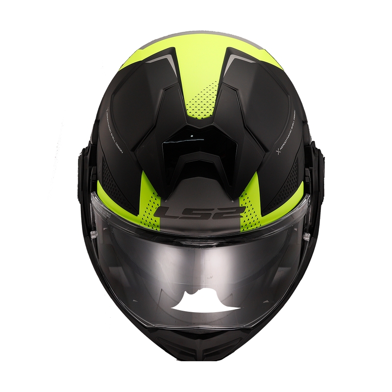 Klapphelm Motorrad LS2 FF901 Advant X Oblivion schwarz-fluo gelb