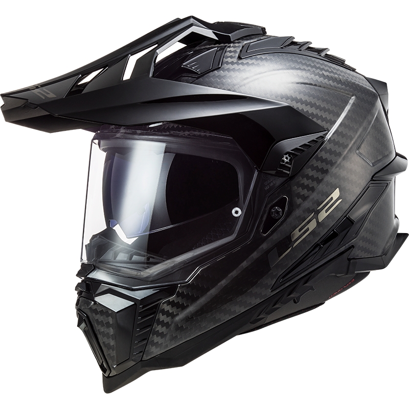 Endurohelm LS2 MX701 Explorer Carbon glänzend schwarz