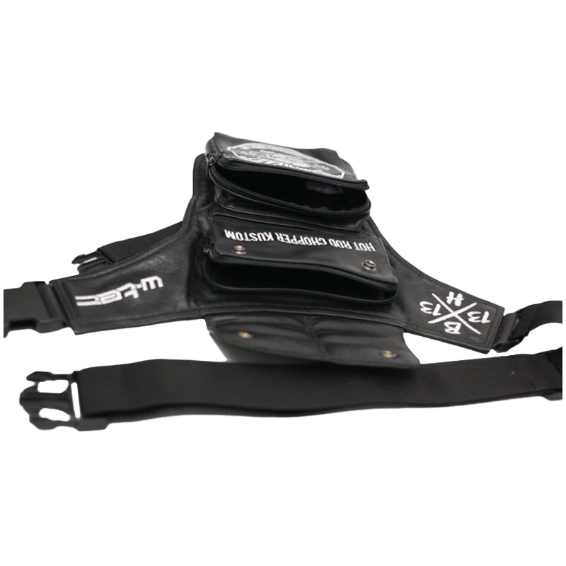 BLACK HEART W-TEC Totenkopf-Oberschenkeltasche schwarz