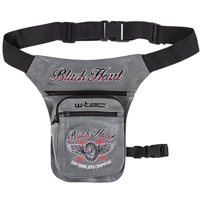 Black Heart Wings Oberschenkeltasche grau