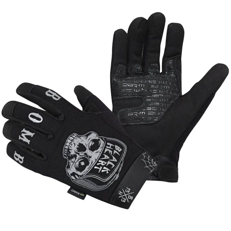 Black Heart W-TEC Garage Built Chopper-Handschuhe schwarz