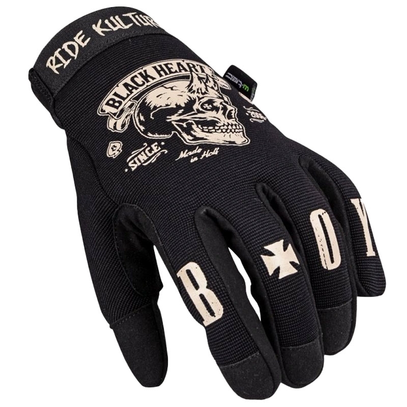 Black Heart W-TEC Rioter Chopper-Handschuhe schwarz