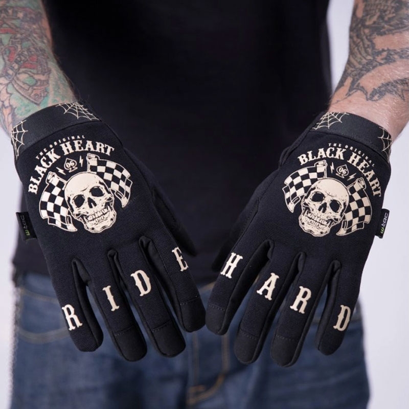 Black Heart W-TEC Starter Chopper-Handschuhe schwarz