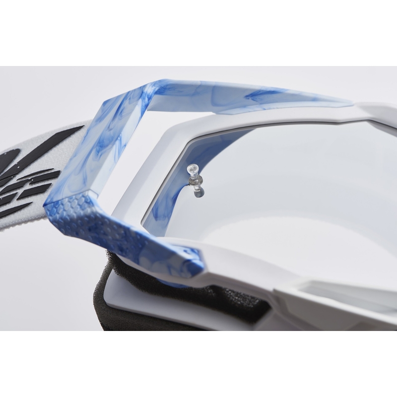 Motocross-Brille aus 100 % RACECRAFT Mixos silbernem Plexiglas