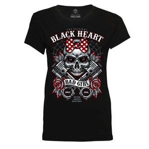 Damen T-Shirt Black Heart Bell Piston schwarz