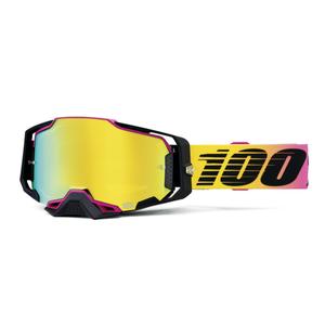 Motocross-Brille aus 100 % ARMEGA 91 goldenem Plexiglas