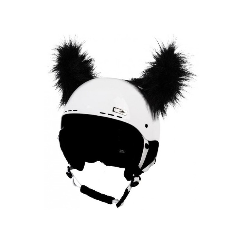 Helm Ohren Hörner schwarz pelzig