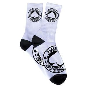 Schwarze Herz-Ass-of-Spades-weiße Socken