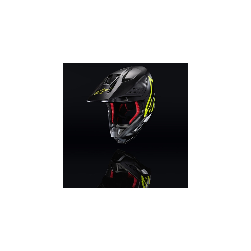 Alpinestars S-M5 Compass Motocross-Helm schwarz-fluo gelb