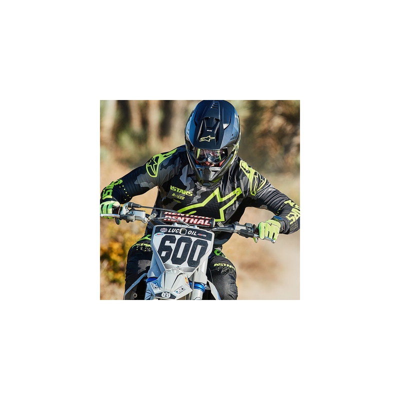 Alpinestars S-M5 Compass Motocross-Helm schwarz-fluo gelb
