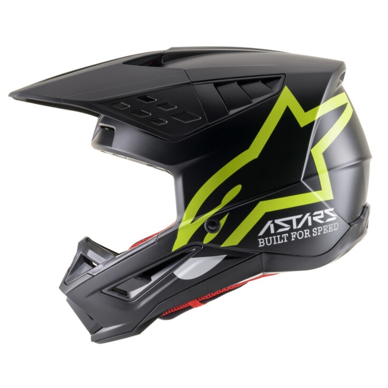 Alpinestars S-M5 Compass Motocross-Helm schwarz-fluo gelb