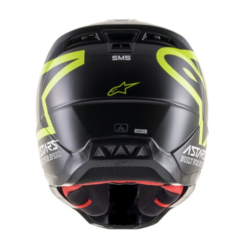 Alpinestars S-M5 Compass Motocross-Helm schwarz-fluo gelb