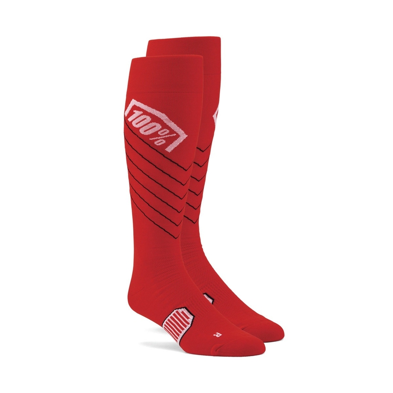 Knieschoner 100 % – USA HI Side MX rot