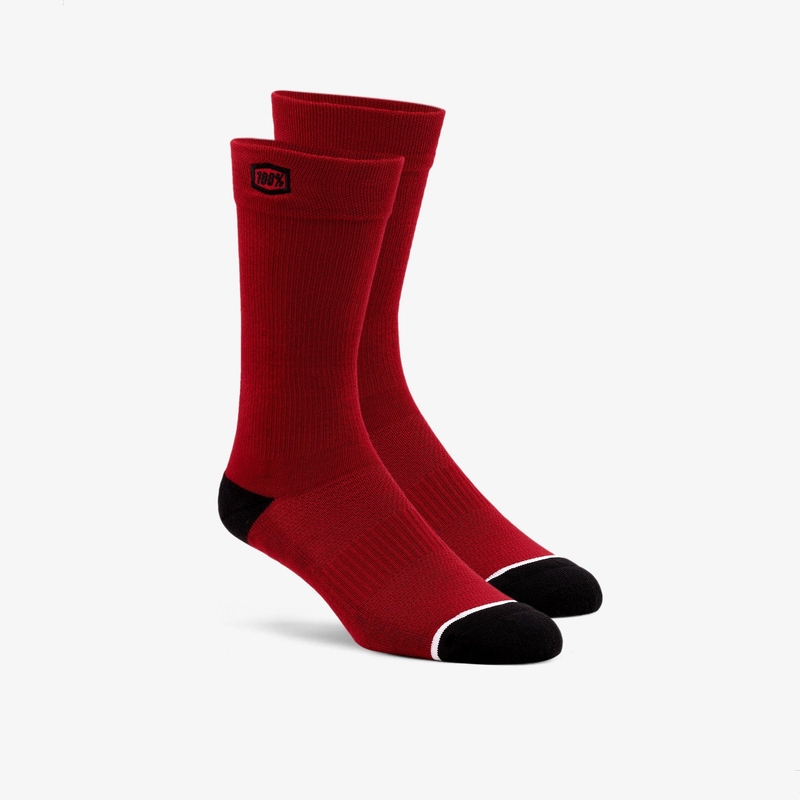 Socken 100 % USA. Einfarbig rot