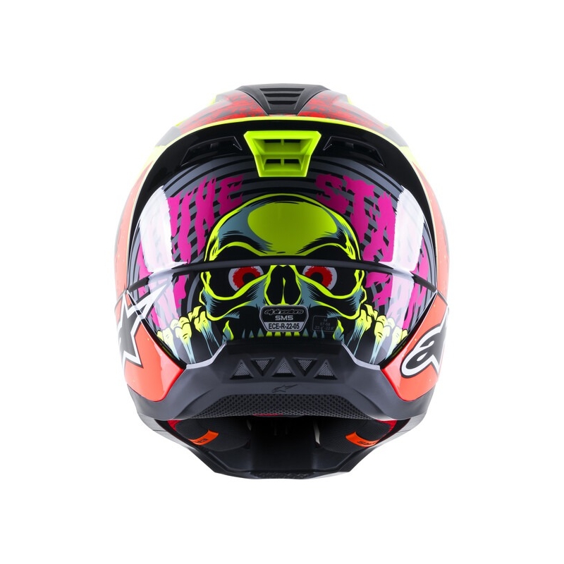 Motocross-Helm Alpinestars S-M5 Solar Flare fluo gelb-fluo rot-schwarz