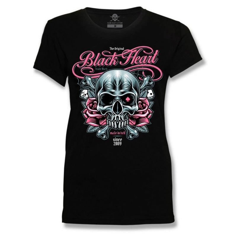 Frauen Schwarz Herz Hollister T-Shirt Ausverkauf