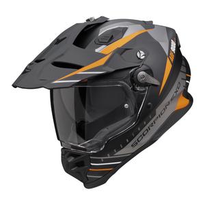Enduro-Helm Scorpion ADF-9000 Air Feat mattschwarz-silber-orange